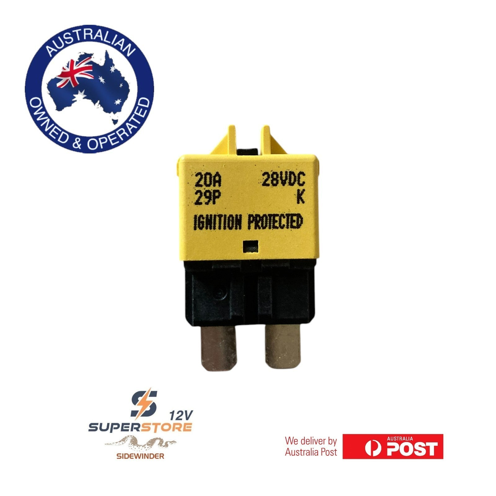 12V 24V Manual reset circuit Breaker Fuse 20A 4x4 Caravan Dual Battery system